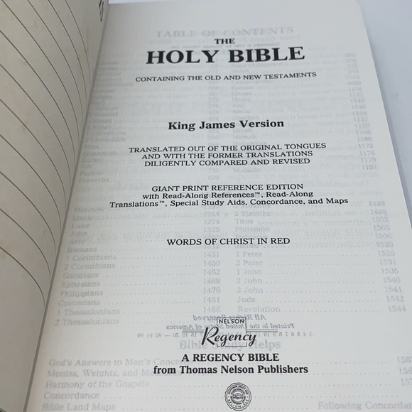 Giant Print Reference Bible with Concordance King James Version Bonded Leather - Picture 7 of 16